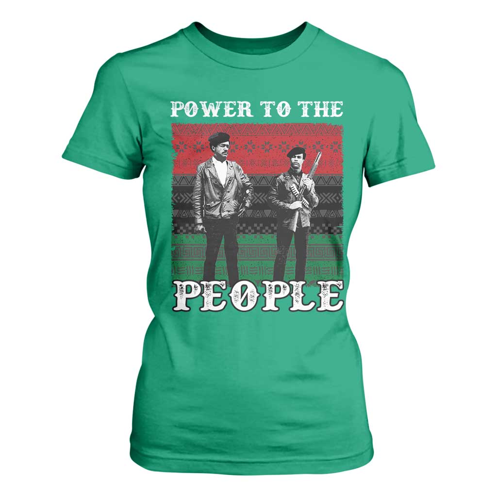 Vintage Black Panthers Party T Shirt For Women Power To The People Self Defense Black History - African Pride