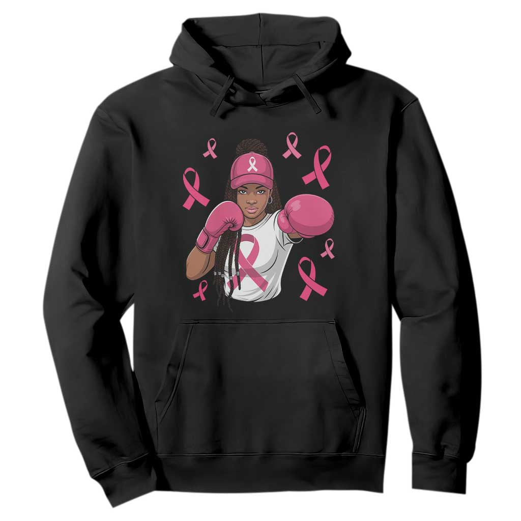 Black Women Fight Breast Cancer Awareness Hoodie Pink Ribbon African American