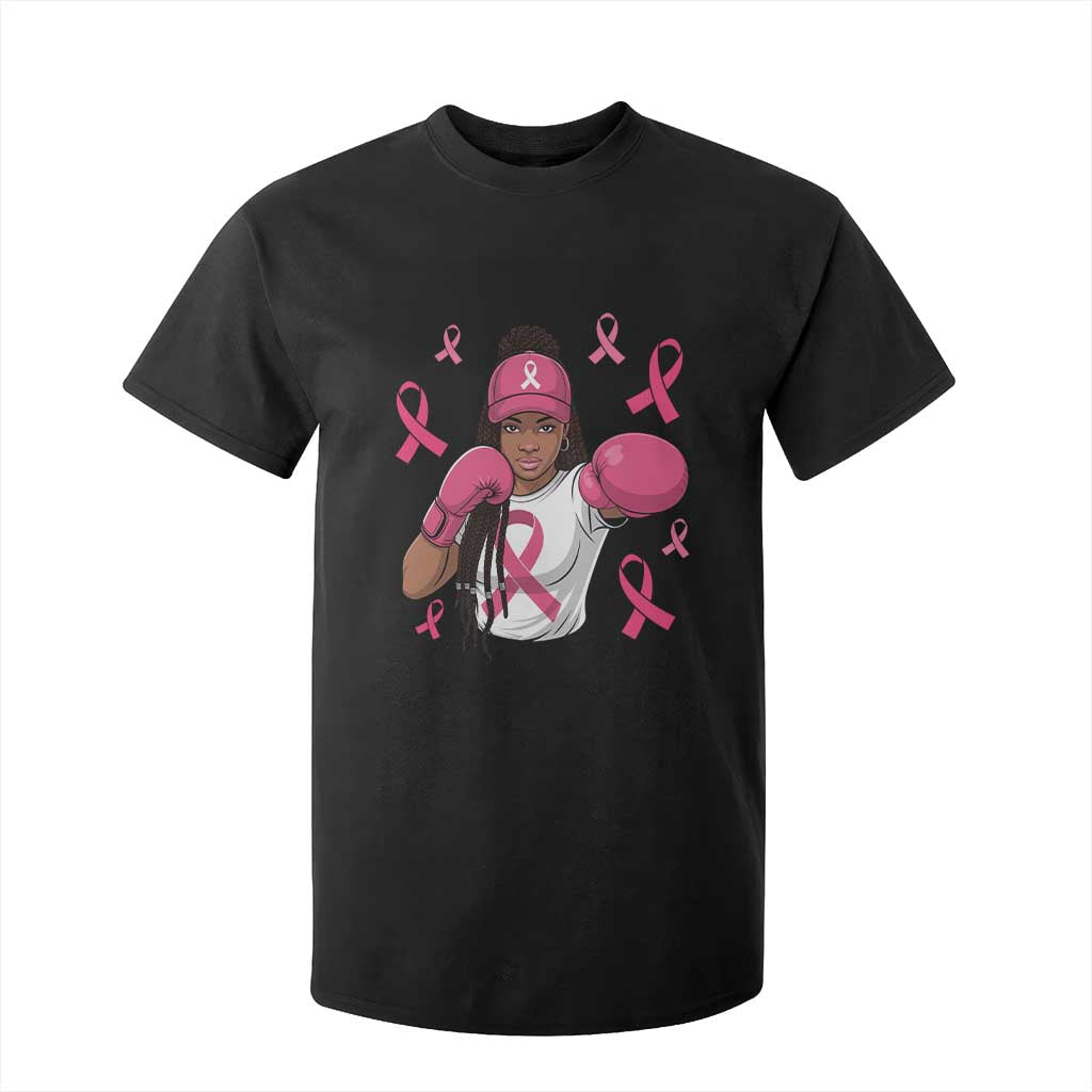 Black Women Fight Breast Cancer Awareness T Shirt For Kid Pink Ribbon African American