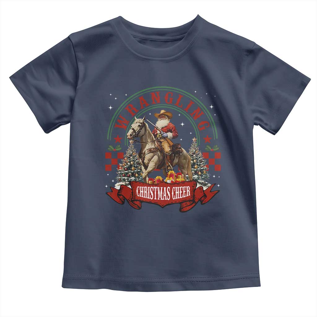 Western Christmas Toddler T Shirt Howdy Country Christmas Horse Xmas Cheer - African Pride