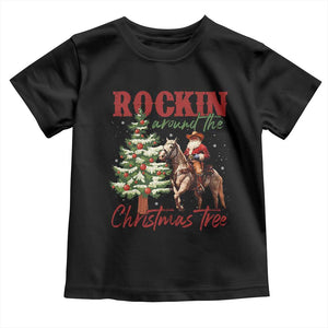 Western Christmas Toddler T Shirt Vintage 90s Cowboy Santa Claus Xmas Tree - African Pride