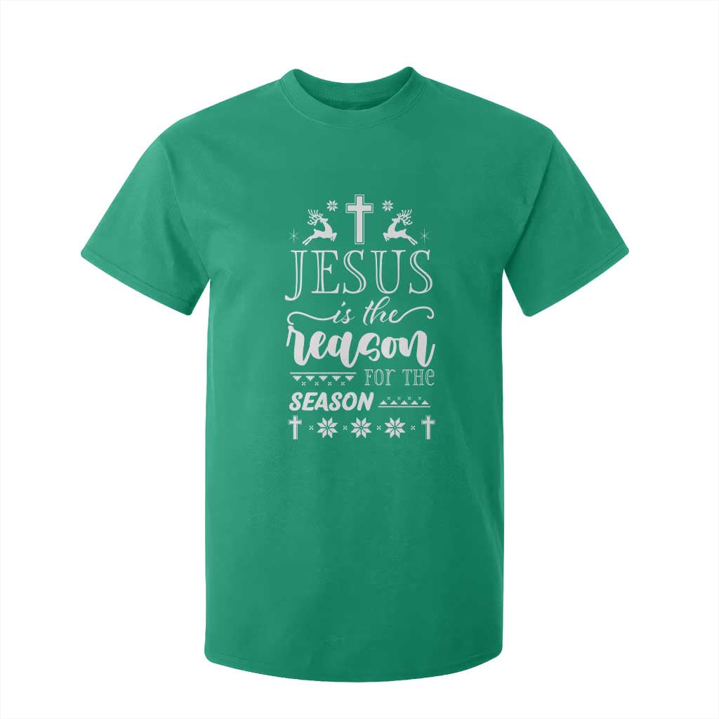 Christian Christmas T Shirt For Kid Jesus Is The Reason For The Season Xmas Faith - African Pride