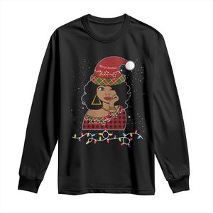 Sassy Afro Queen Black Woman Long Sleeve Shirt Christmas Afro