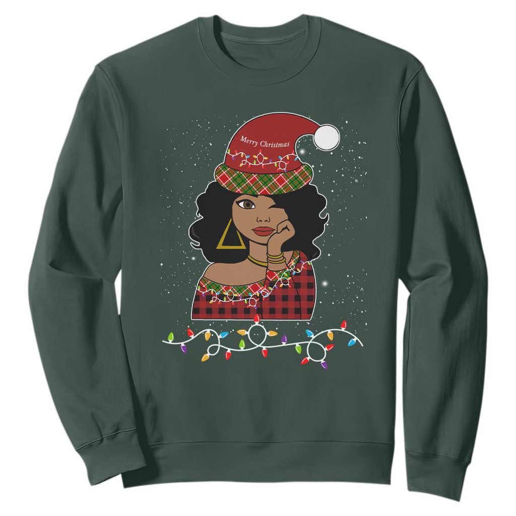 Sassy Afro Queen Black Woman Sweatshirt Christmas Afro