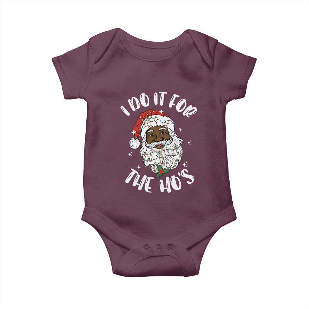 Funny Santa Claus Baby Onesie African American Xmas Vintage Black Santa - African Pride