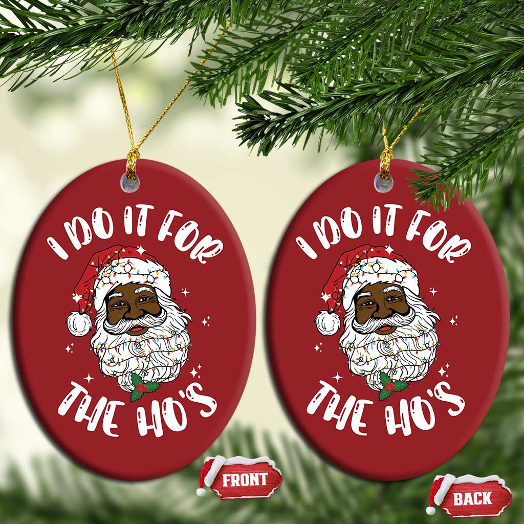 Funny Santa Claus Christmas Ornament Afro African American Xmas Vintage Black Santa