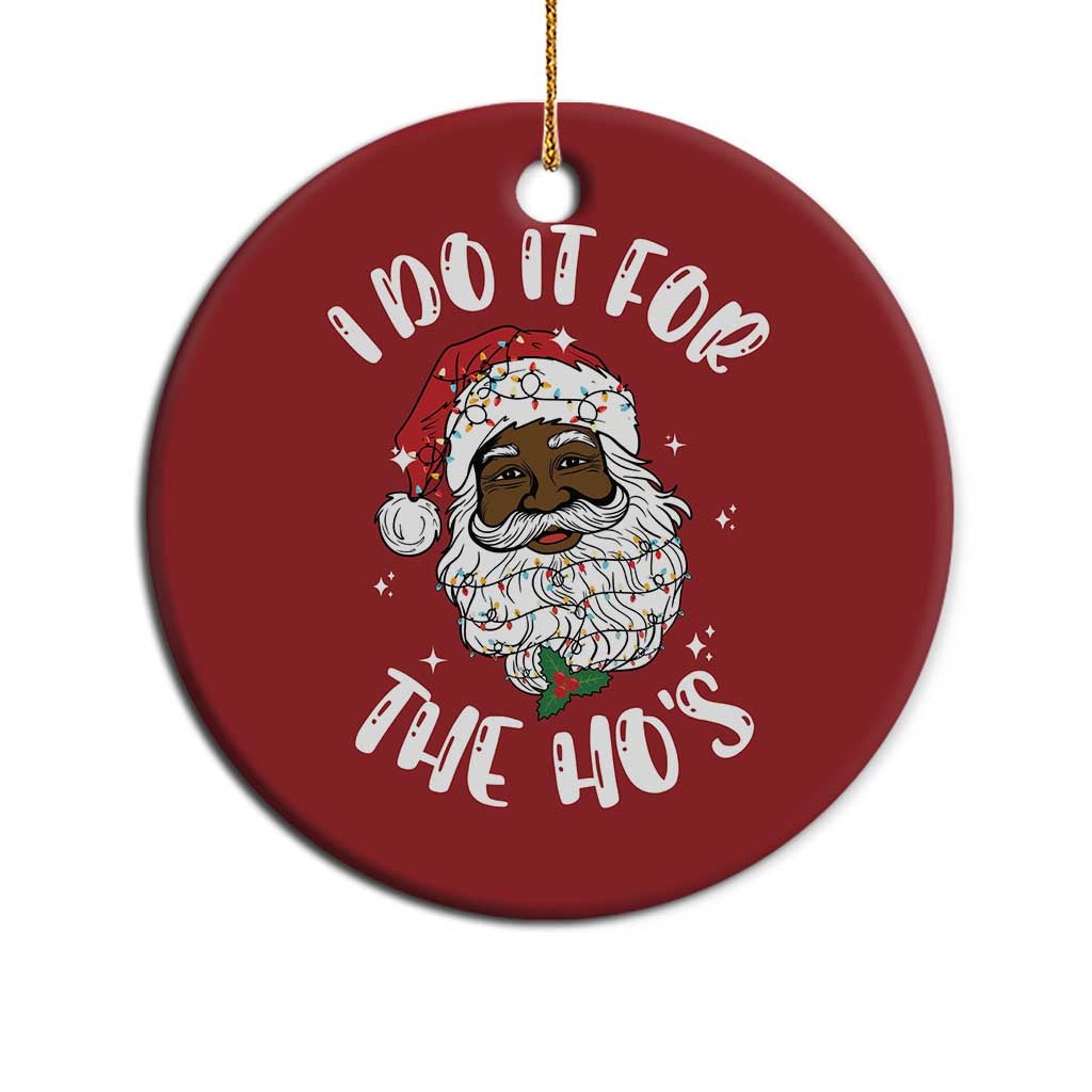 Funny Santa Claus Christmas Ornament Afro African American Xmas Vintage Black Santa