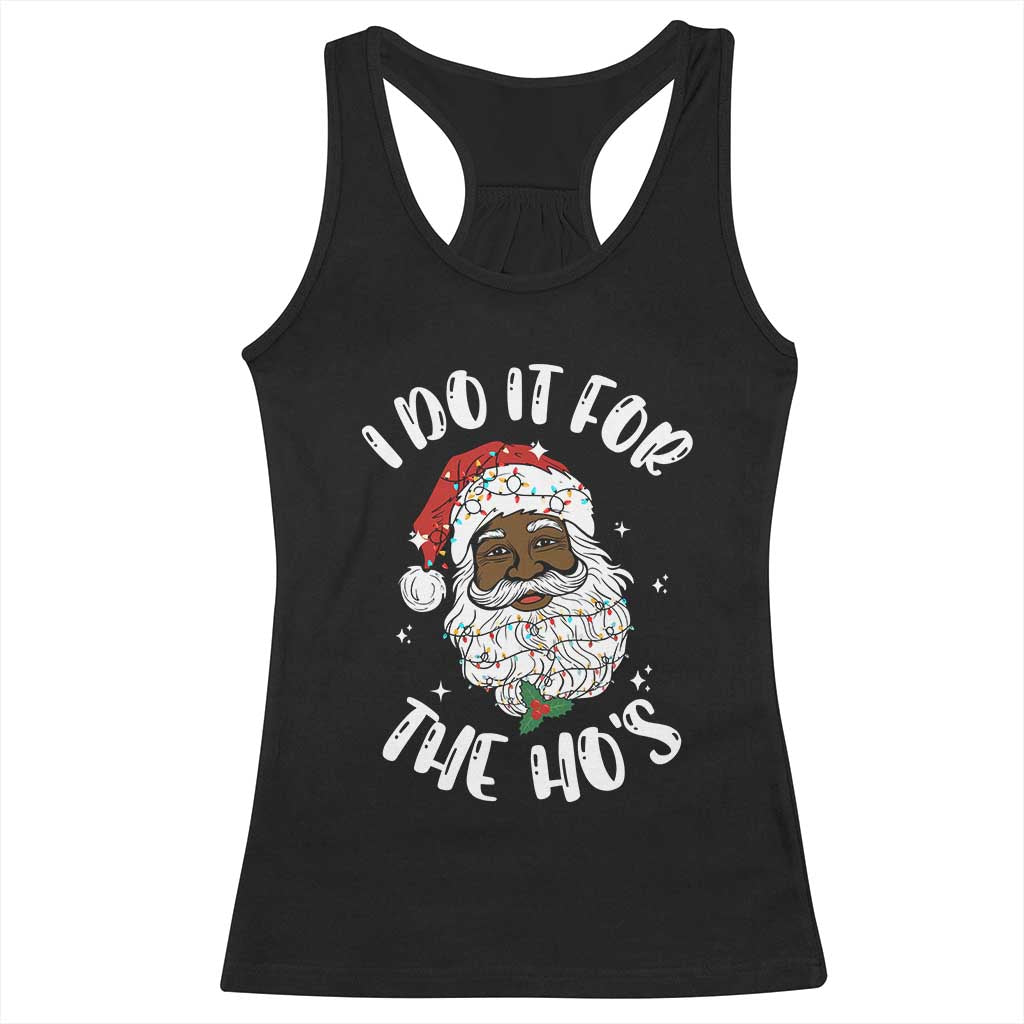 Funny Santa Claus Racerback Tank Top African American Xmas Vintage Black Santa - African Pride