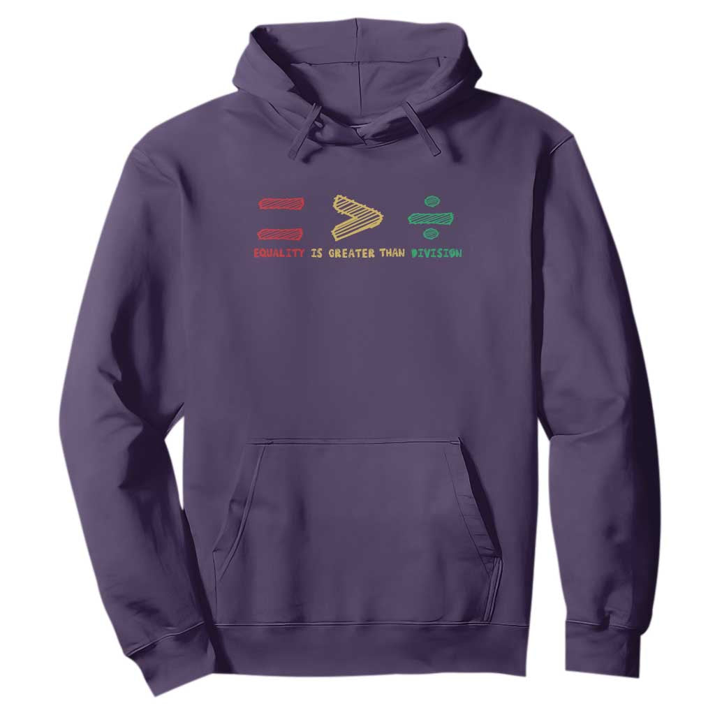 Juneteenth Equality Is Greater Than Division Hoodie Equal Rights Math Symbol