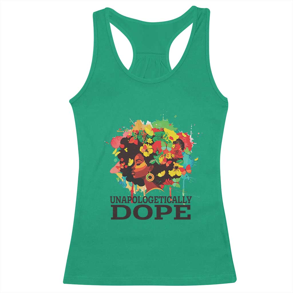 Juneteenth Day Racerback Tank Top Unapologetically Dope Black Women