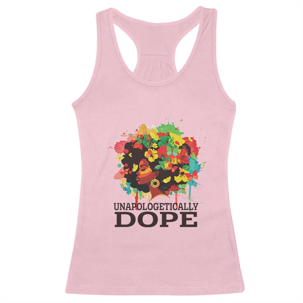 Juneteenth Day Racerback Tank Top Unapologetically Dope Black Women