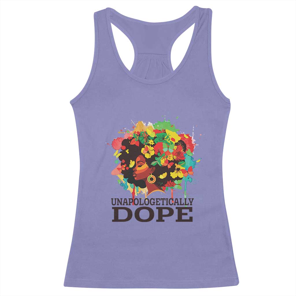 Juneteenth Day Racerback Tank Top Unapologetically Dope Black Women