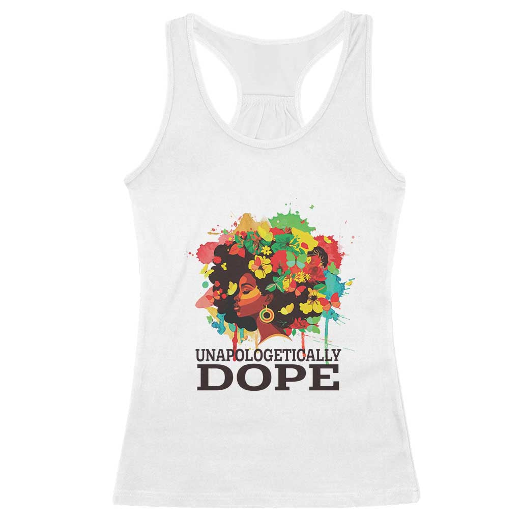 Juneteenth Day Racerback Tank Top Unapologetically Dope Black Women