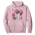 African American Fighter Breast Cancer Awareness Hoodie Pink Ribbon - African Pride