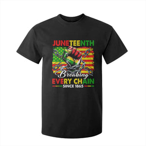 Juneteenth Breaking Every Chain Since 1865 T Shirt For Kid Hand Fist Freedom