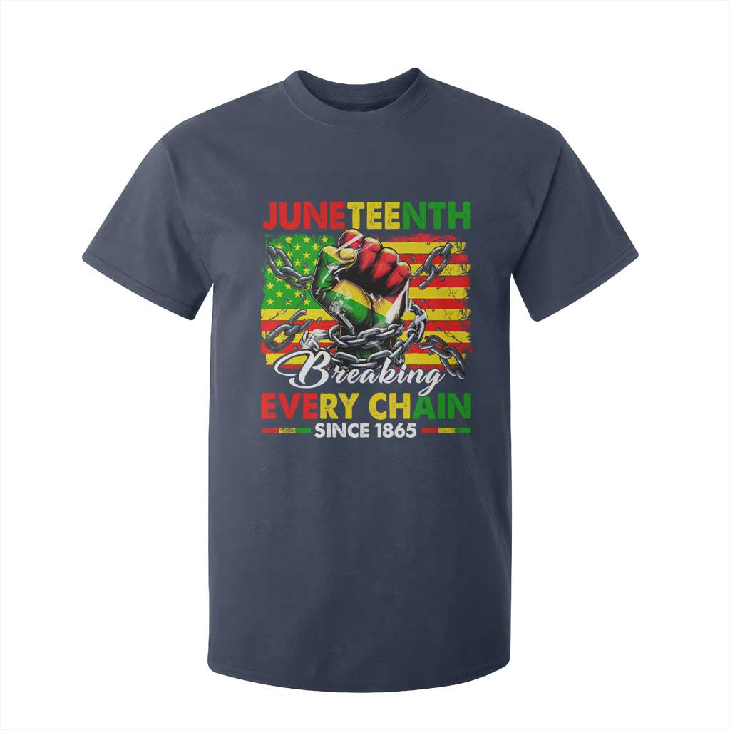 Juneteenth Breaking Every Chain Since 1865 T Shirt For Kid Hand Fist Freedom