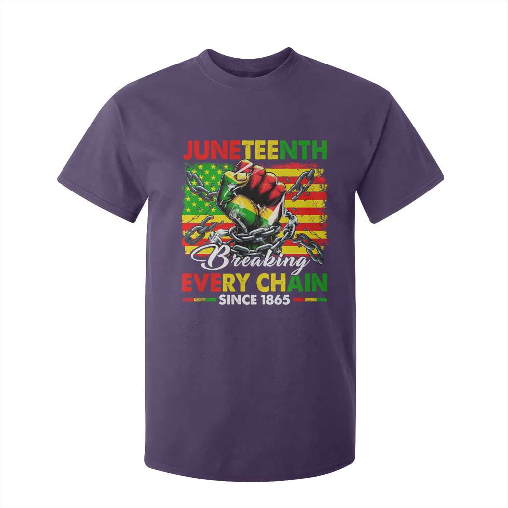 Juneteenth Breaking Every Chain Since 1865 T Shirt For Kid Hand Fist Freedom