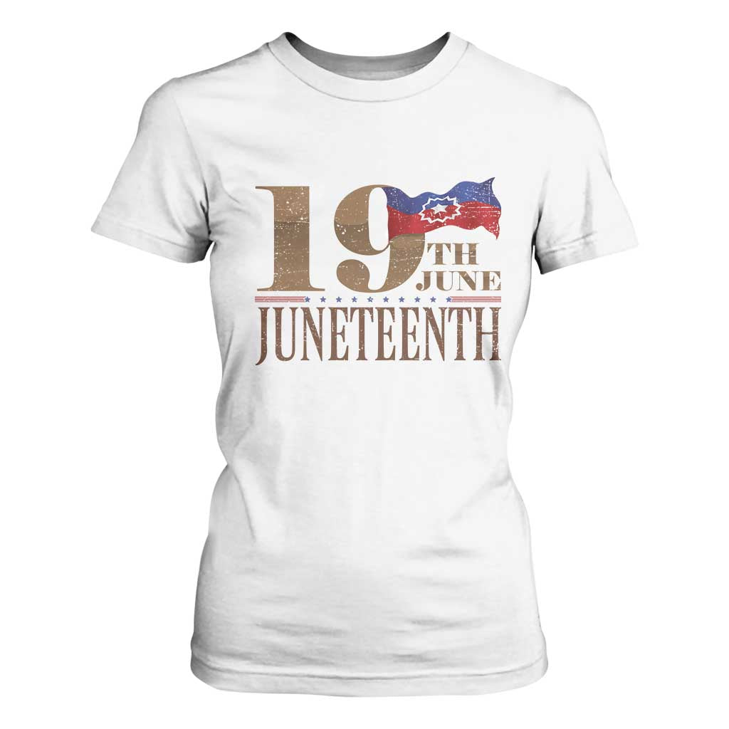19th June Juneteenth Freedom Day T Shirt For Women Juneteenth Flag