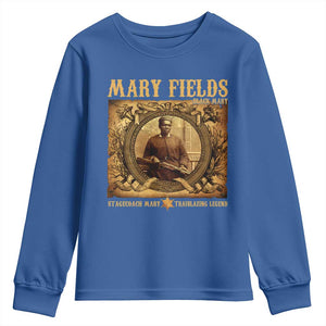 Mary Fields Youth Sweatshirt Stagecoach Mary Trailblazing Legend Black Cowgirl