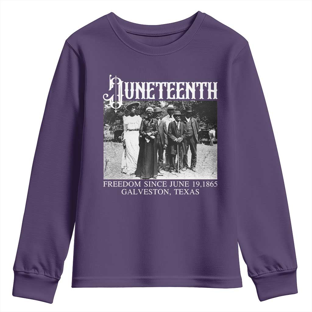 History Of Juneteenth Youth Sweatshirt Freedom Since June 19 Galveston Texas