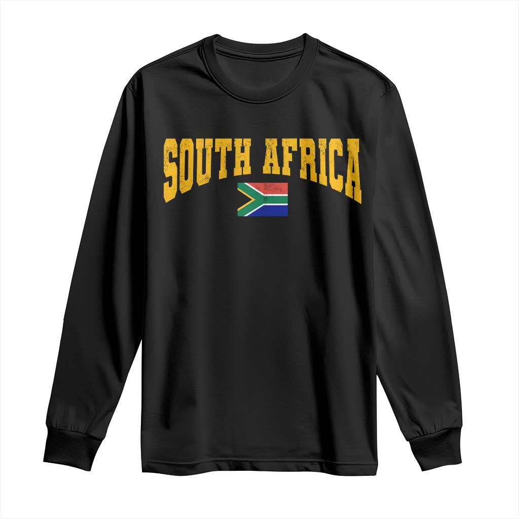 South Africa Sports Throwback Long Sleeve Shirt Vintage South African Flag