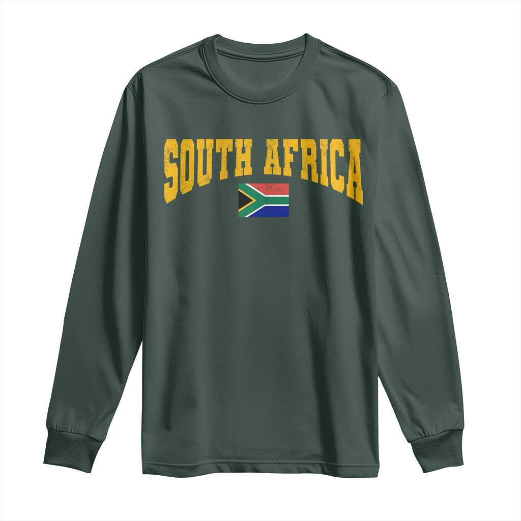 South Africa Sports Throwback Long Sleeve Shirt Vintage South African Flag