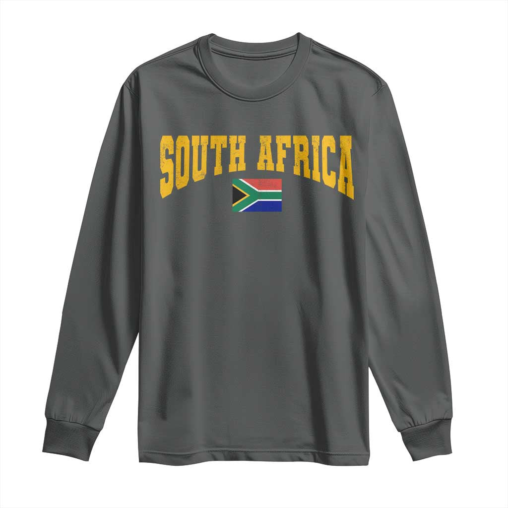 South Africa Sports Throwback Long Sleeve Shirt Vintage South African Flag