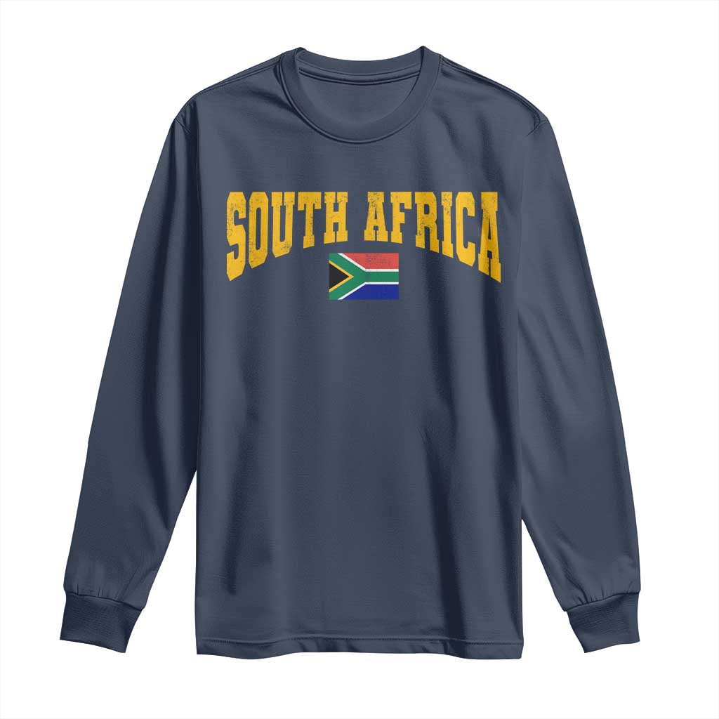 South Africa Sports Throwback Long Sleeve Shirt Vintage South African Flag