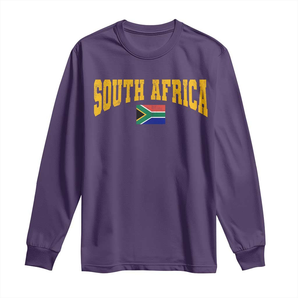 South Africa Sports Throwback Long Sleeve Shirt Vintage South African Flag