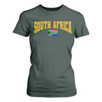 South Africa Sports Throwback T Shirt For Women Vintage South African Flag