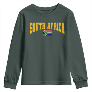 South Africa Sports Throwback Youth Sweatshirt Vintage South African Flag