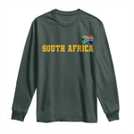 South Africa Vintage Athletic Sports Design Long Sleeve Shirt Distressed South African Flag