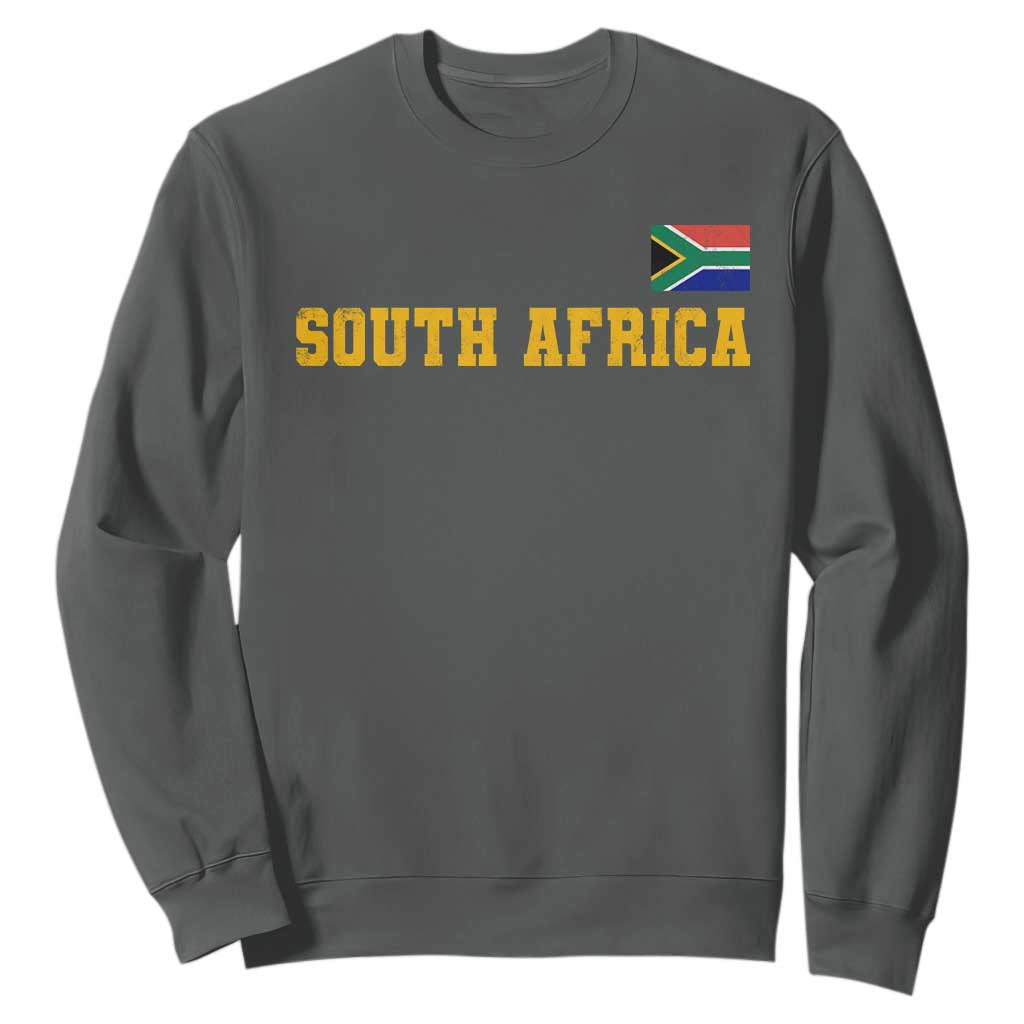 South Africa Vintage Athletic Sports Design Sweatshirt Distressed South African Flag