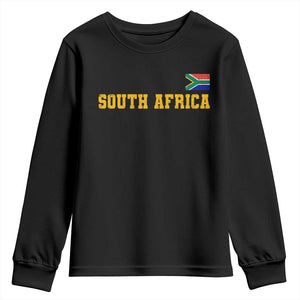 South Africa Vintage Athletic Sports Design Youth Sweatshirt Distressed South African Flag