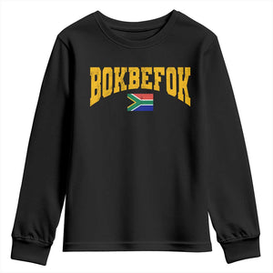 Bokbefok South Africa Sports Throwback Youth Sweatshirt Vintage South African Flag