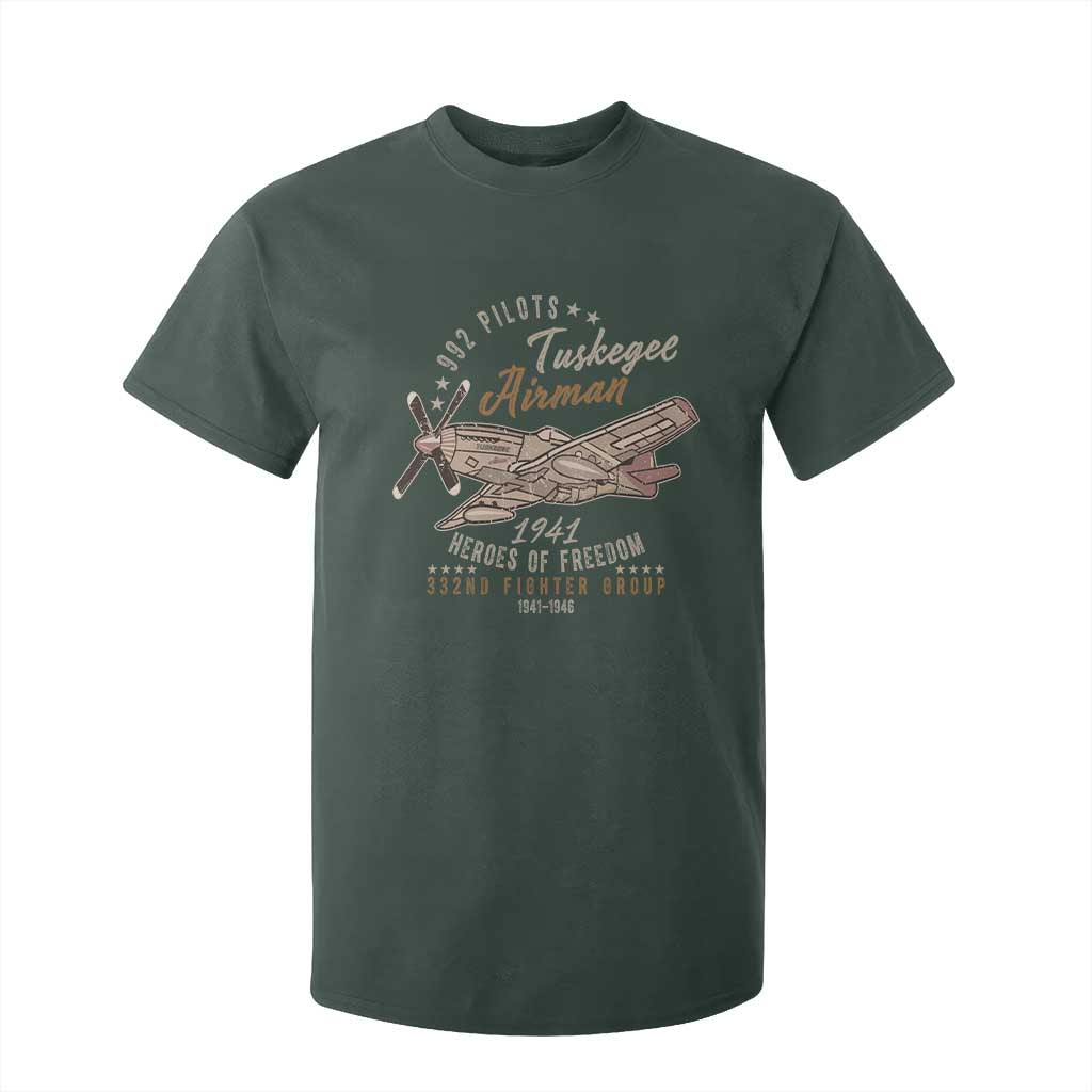 Tuskegee Airman T Shirt For Kid Heroes Of Freedom 332ND Fighter Group Est 1941 Vintage Fighter