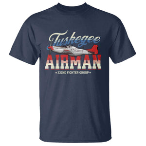 Tuskegee Airman T Shirt 332ND Fighter Group Airplane Black History Month