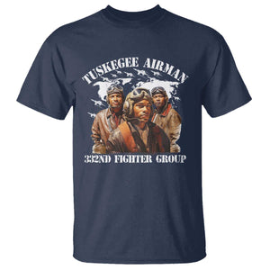 Tuskegee Airman T Shirt 332ND Fighter Group Black History
