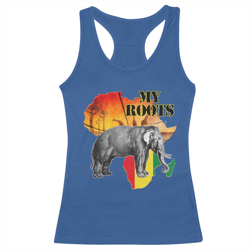 Africa Roots Racerback Tank Top My Roots Africa Map Black History Elephant Safari