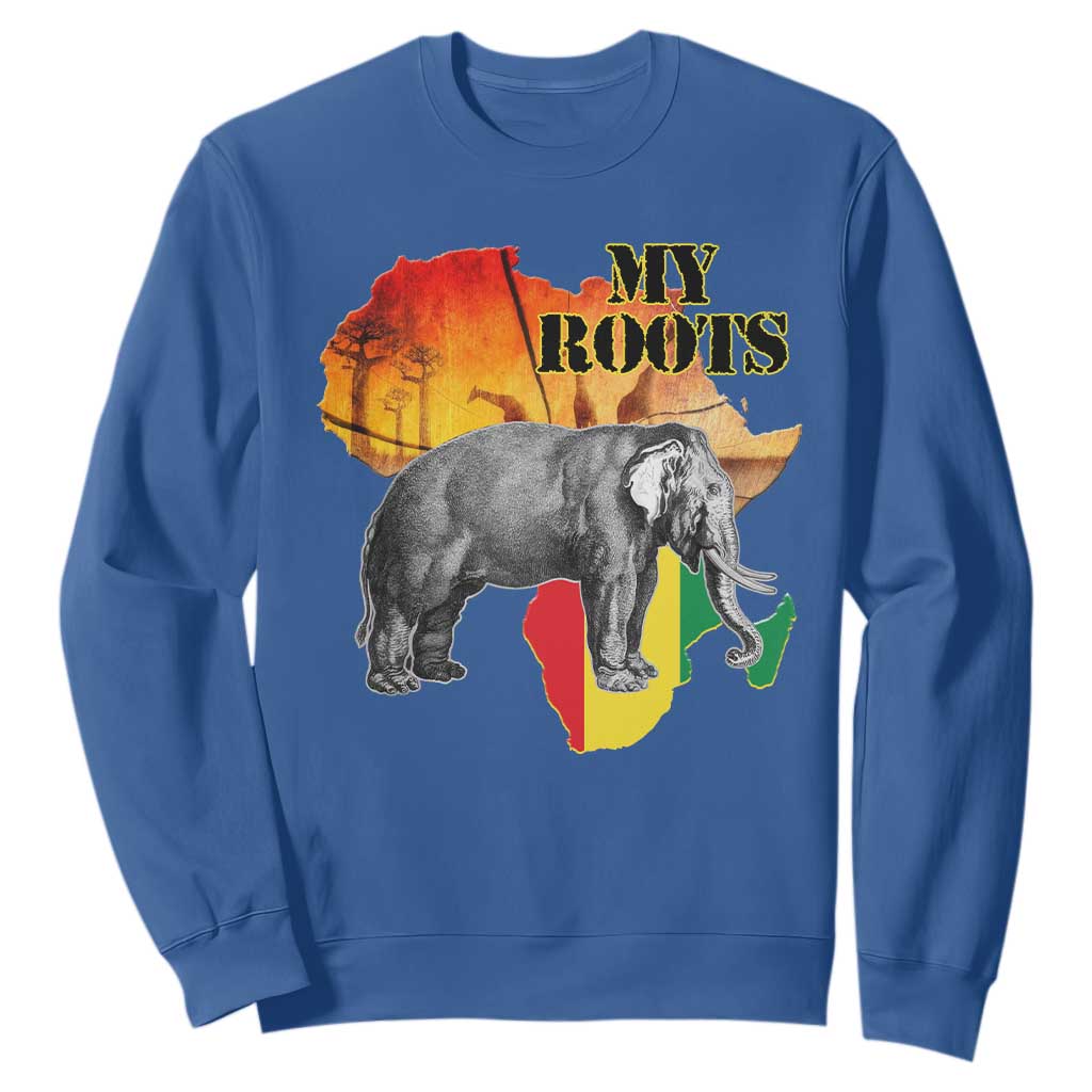 Africa Roots Sweatshirt My Roots Africa Map Black History Elephant Safari