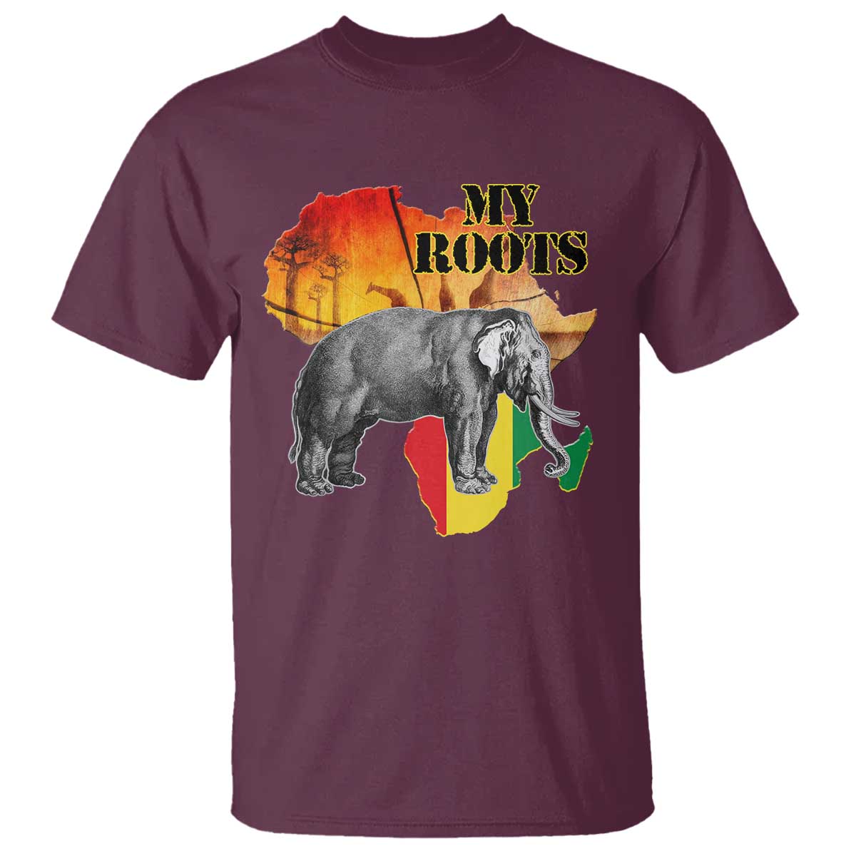 Africa Roots T Shirt My Roots Africa Map Black History Elephant Safari
