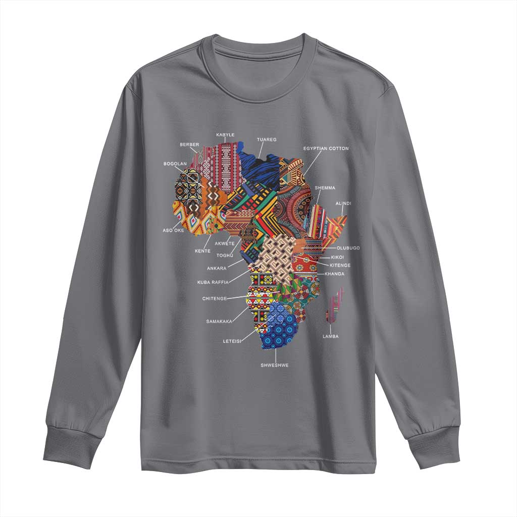 African Culture Black Fabrics Long Sleeve Shirt African American Heritage