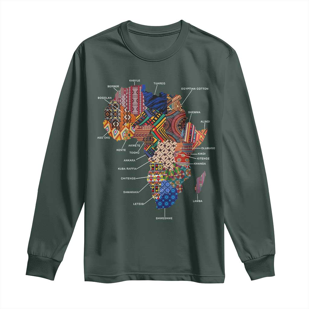 African Culture Black Fabrics Long Sleeve Shirt African American Heritage