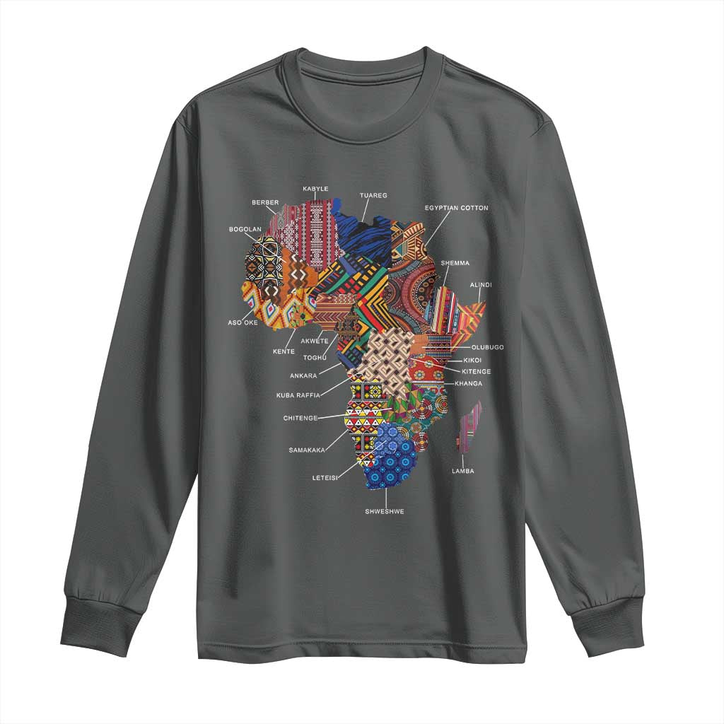 African Culture Black Fabrics Long Sleeve Shirt African American Heritage
