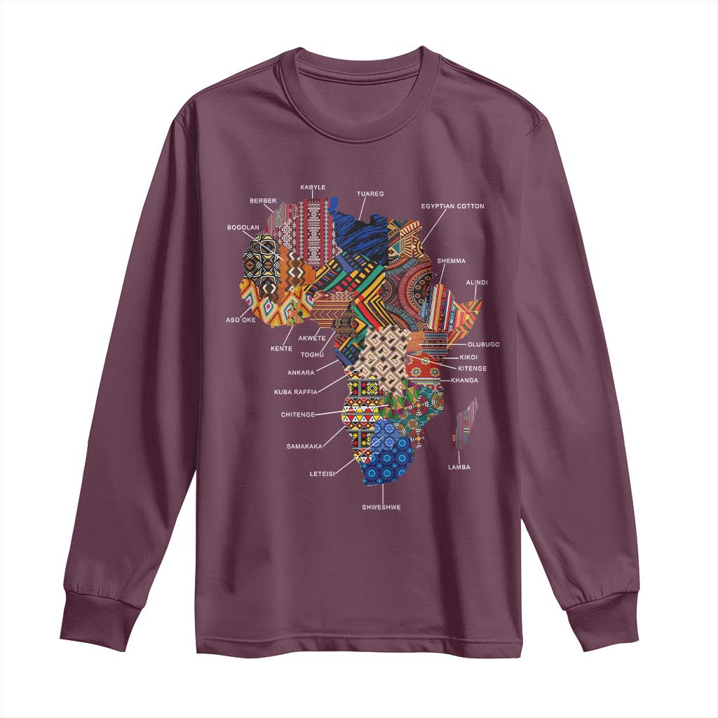 African Culture Black Fabrics Long Sleeve Shirt African American Heritage