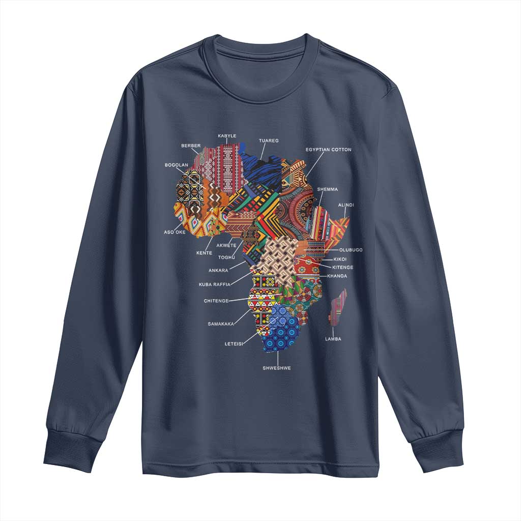 African Culture Black Fabrics Long Sleeve Shirt African American Heritage