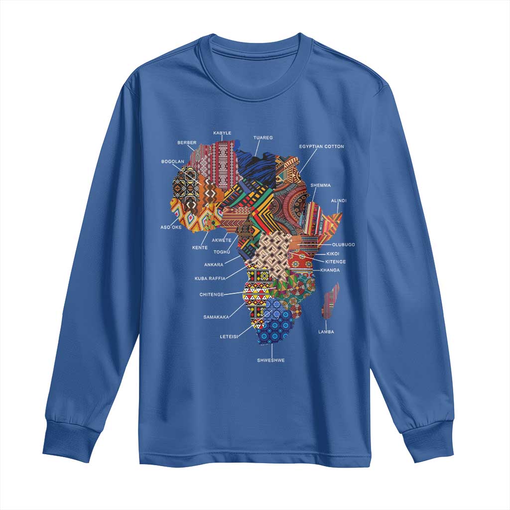 African Culture Black Fabrics Long Sleeve Shirt African American Heritage