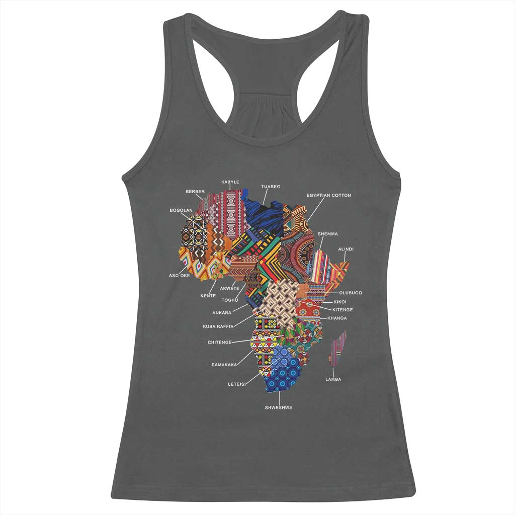 African Culture Black Fabrics Racerback Tank Top African American Heritage