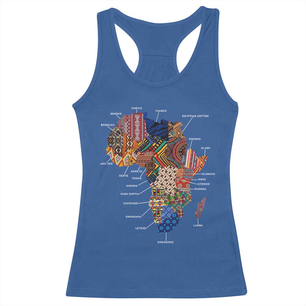 African Culture Black Fabrics Racerback Tank Top African American Heritage