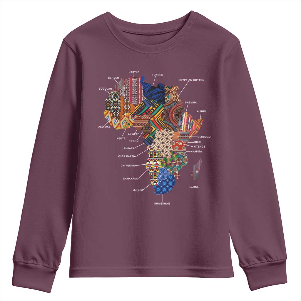 African Culture Black Fabrics Youth Sweatshirt African American Heritage